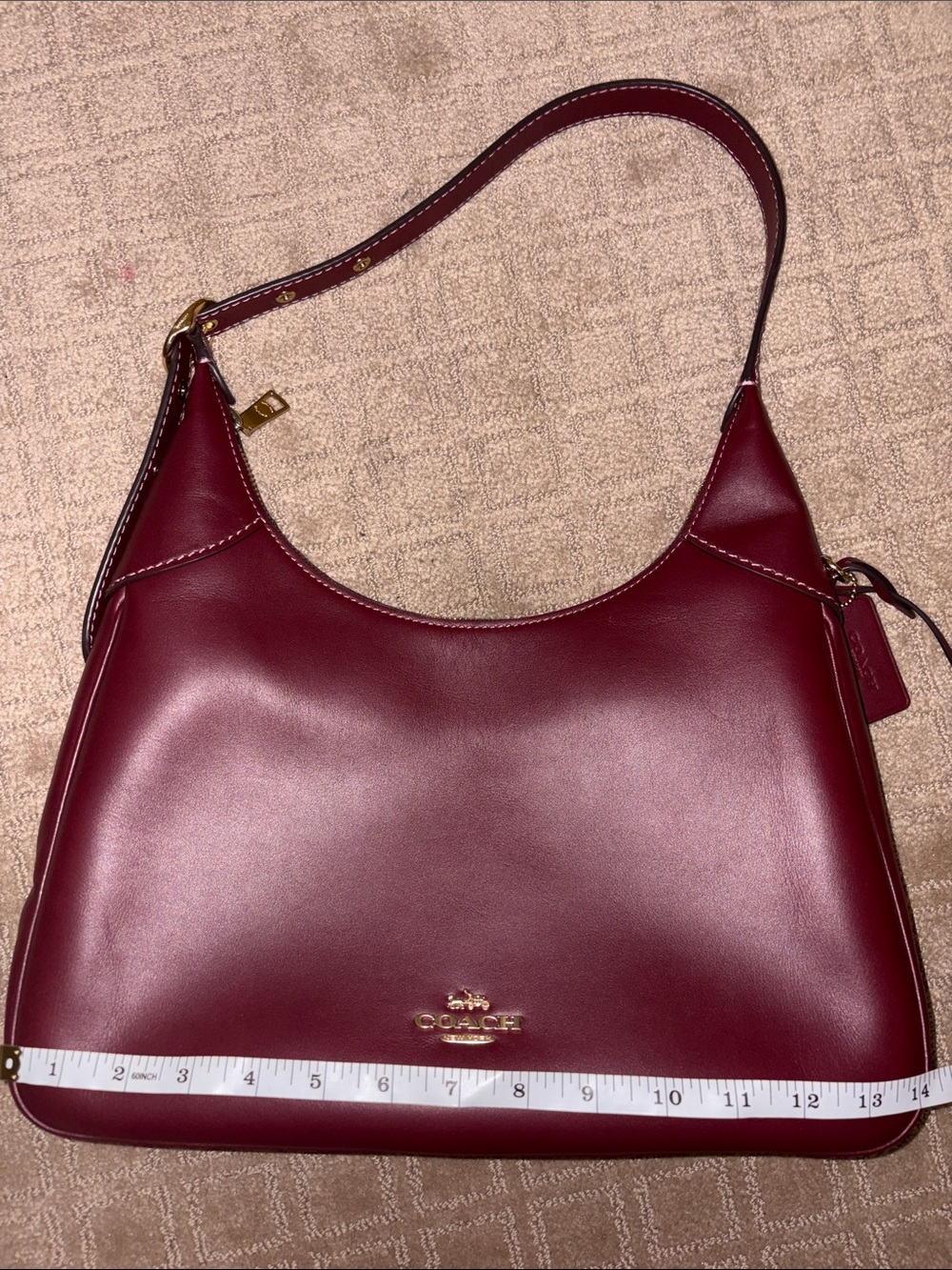 Coach Ella Shoulder Bag in Gold/maroon - Picture 3 of 11